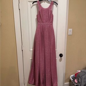 Sparkling Pink Sleeveless Gown